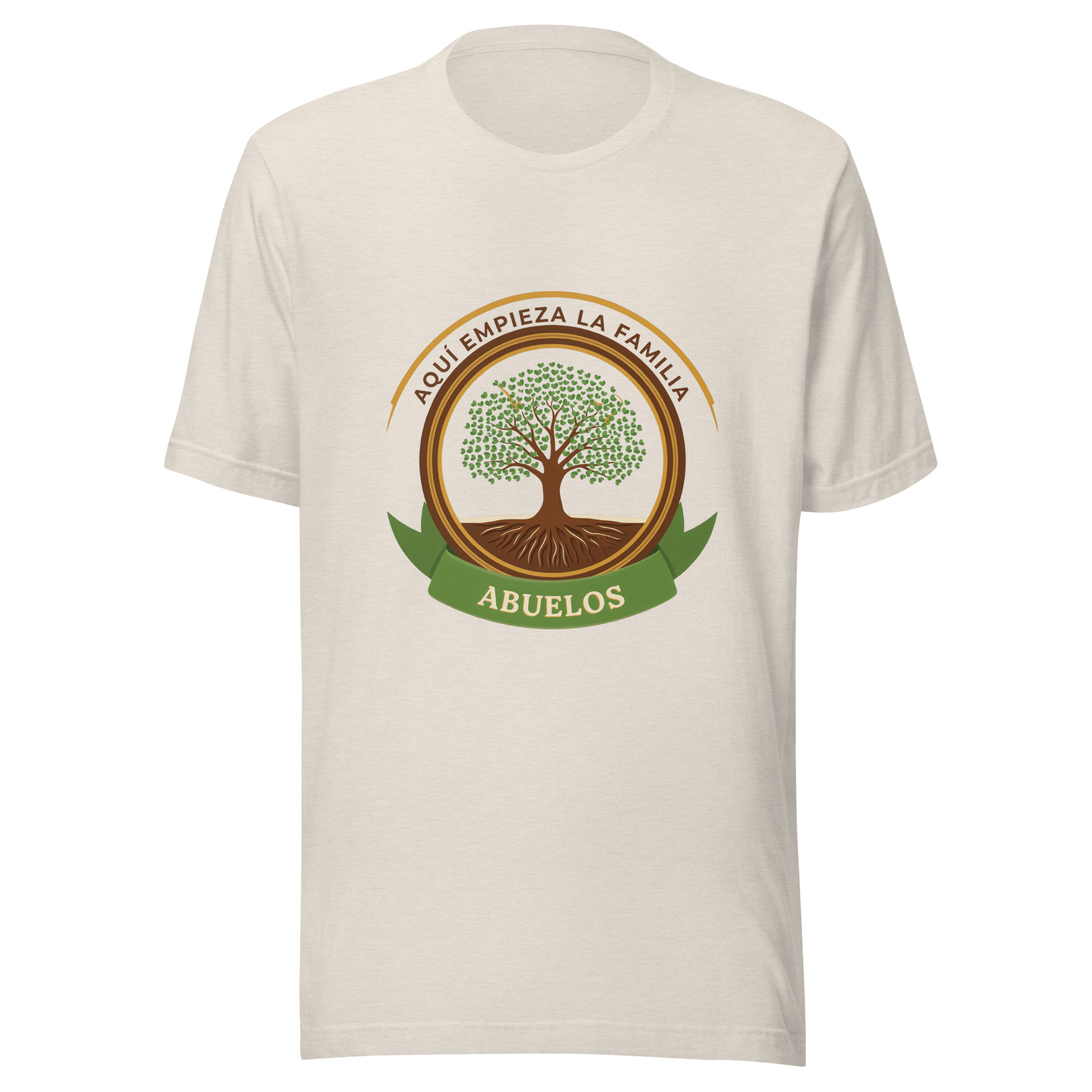 Playera unisex Abuelos: aquí empieza la familia - Image 3