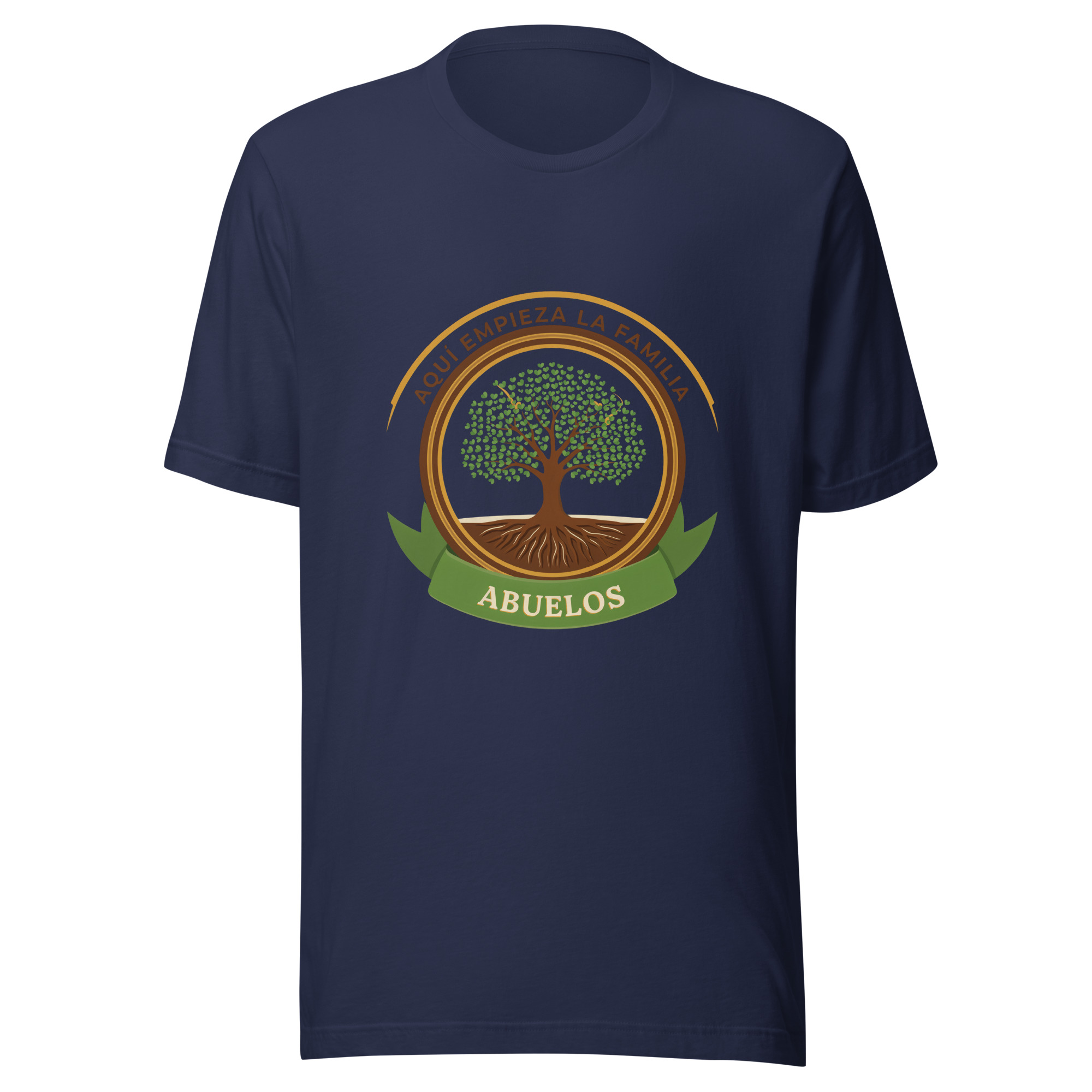 Playera unisex Abuelos: aquí empieza la familia - Image 2